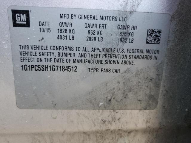 2016 CHEVROLET CRUZE LIMI - 1G1PC5SH1G7184512