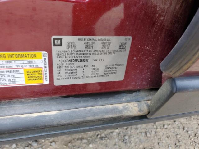 Lot #2492048583 2015 GMC ACADIA SLE salvage car