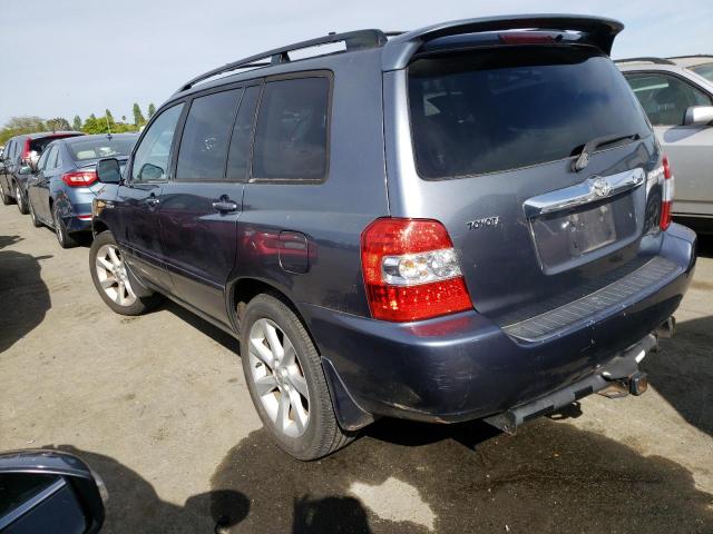 TOYOTA HIGHLANDER 2006 blue  hybrid engine JTEDW21A560014810 photo #3