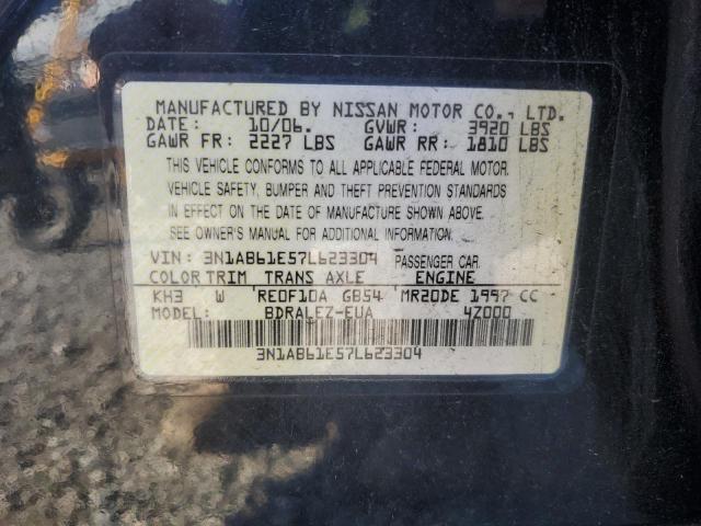 2007 Nissan Sentra 2.0 VIN: 3N1AB61E57L623304 Lot: 50486804