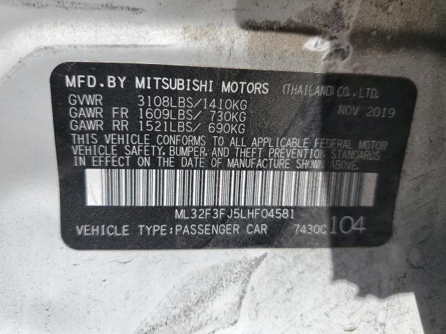 2020 Mitsubishi Mirage G4 Es VIN: ML32F3FJ5LHF04581 Lot: 51094454