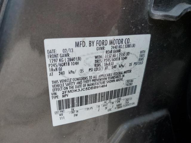 2013 Ford Edge Sel VIN: 2FMDK3JC5DBB91484 Lot: 49691844