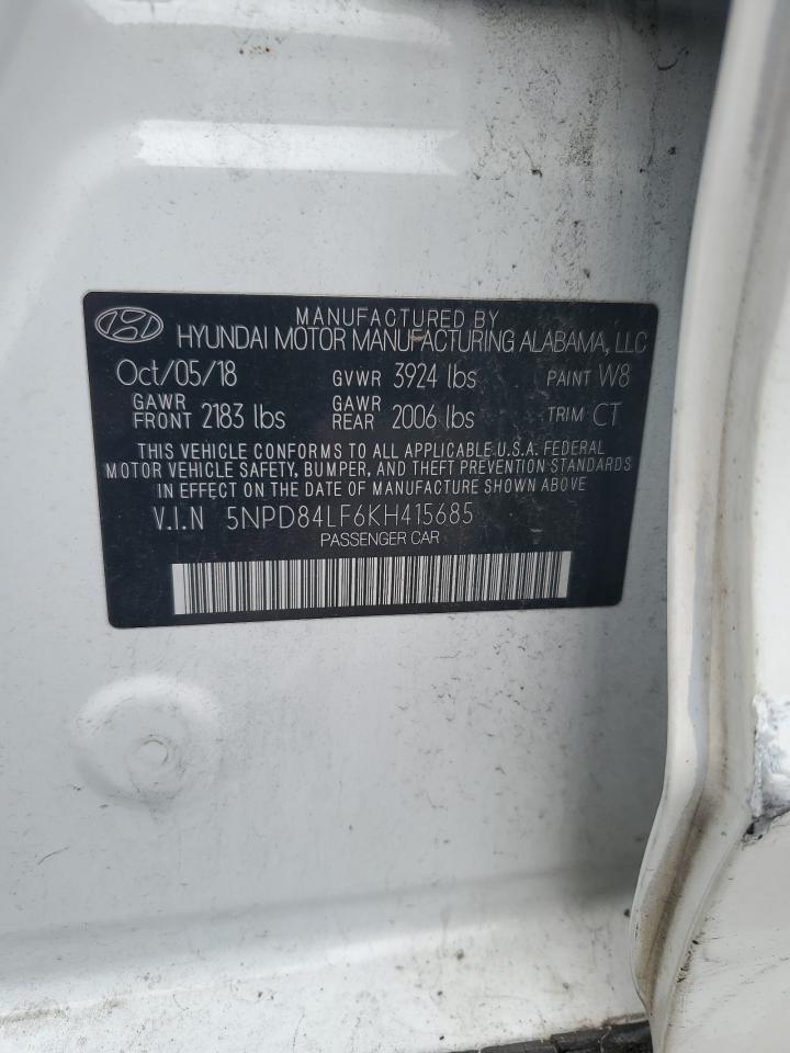 5NPD84LF6KH415685 2019 Hyundai Elantra Sel