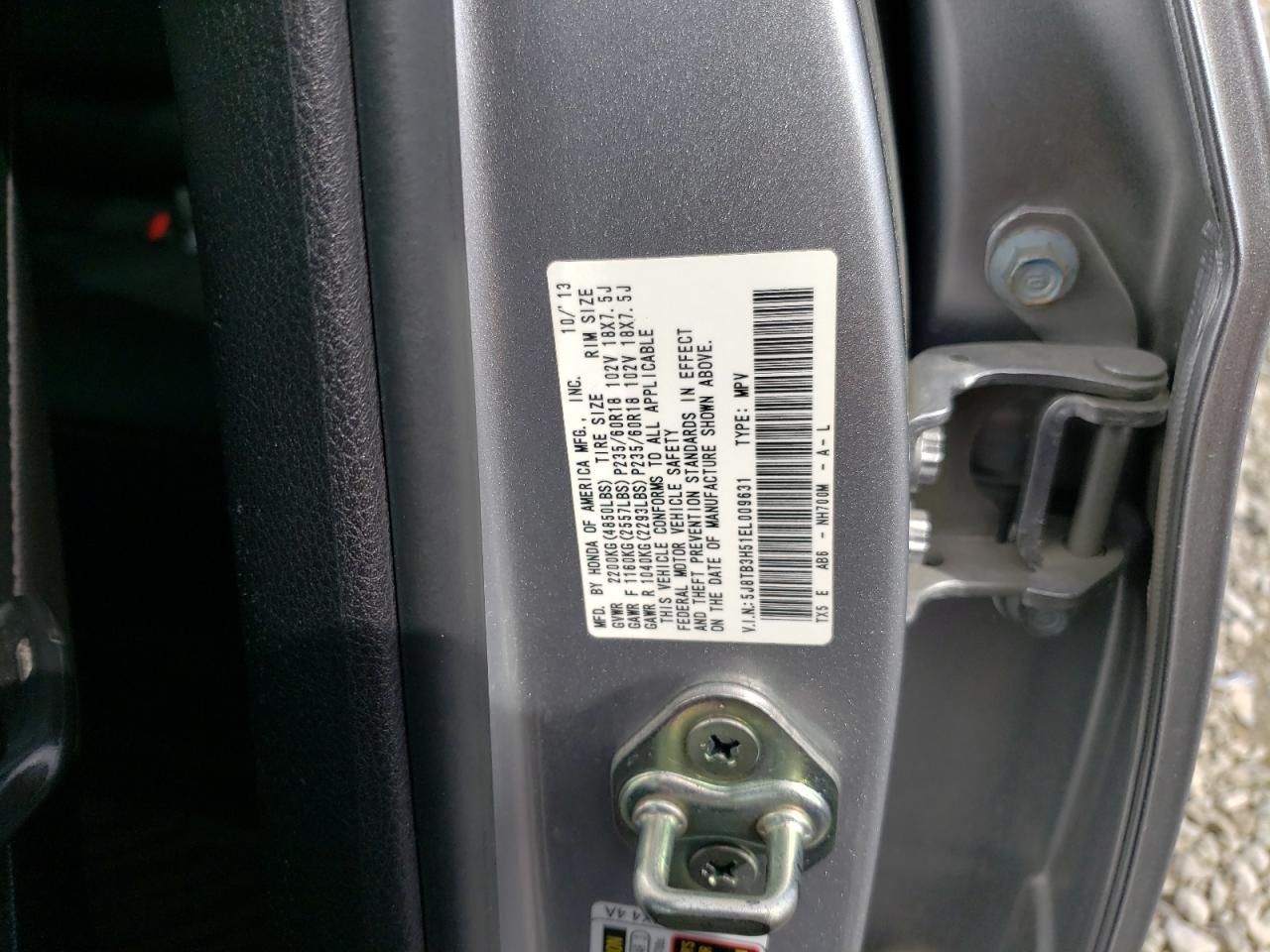 5J8TB3H51EL009631 2014 Acura Rdx Technology