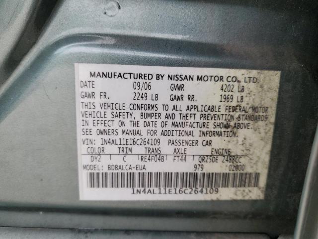 2006 Nissan Altima S VIN: 1N4AL11E16C264109 Lot: 48692524