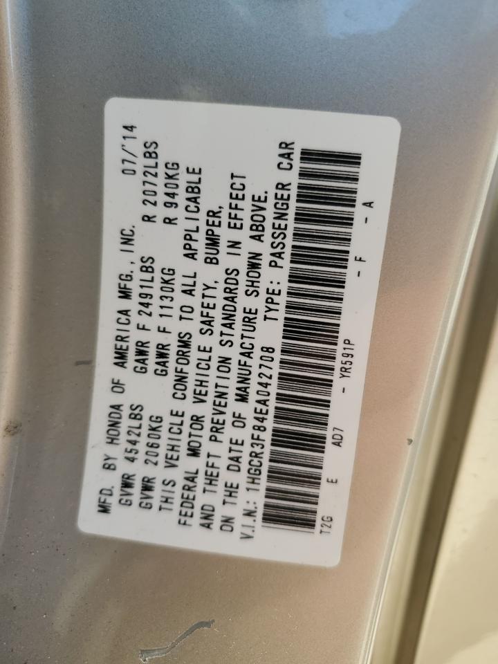 1HGCR3F84EA042708 2014 Honda Accord Exl