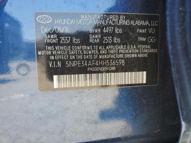 2017 HYUNDAI SONATA SPO - 5NPE34AF4HH536598