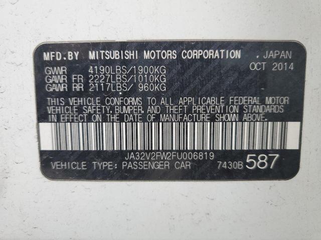 2015 Mitsubishi Lancer Se VIN: JA32V2FW2FU006819 Lot: 51273414