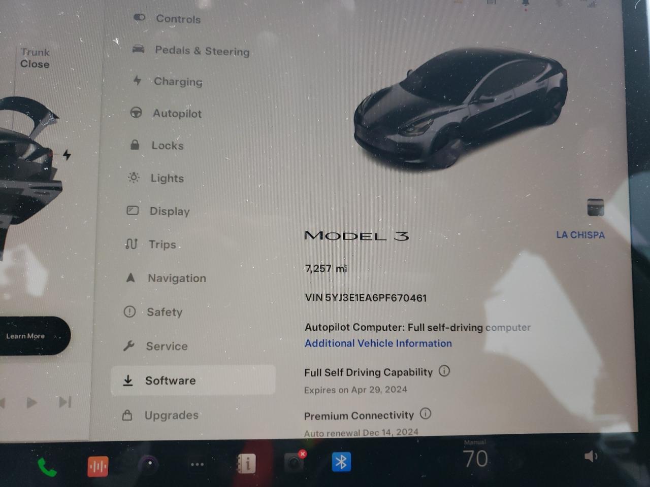 2023 Tesla Model 3 vin: 5YJ3E1EA6PF670461