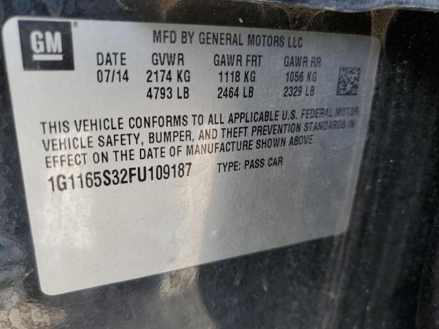 2015 Chevrolet Impala Ltz VIN: 1G1165S32FU109187 Lot: 51998224