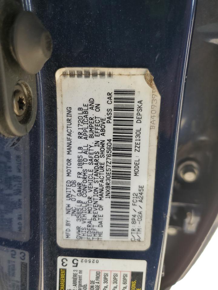 1NXBR30E57Z765604 2007 Toyota Corolla Ce