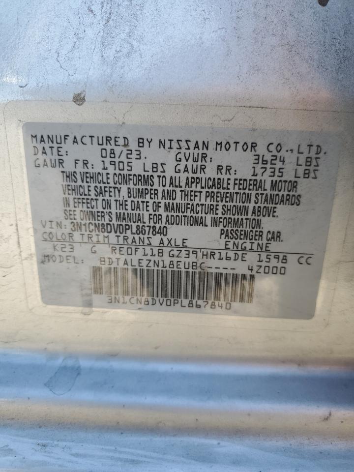 3N1CN8DV0PL867840 2023 Nissan Versa S