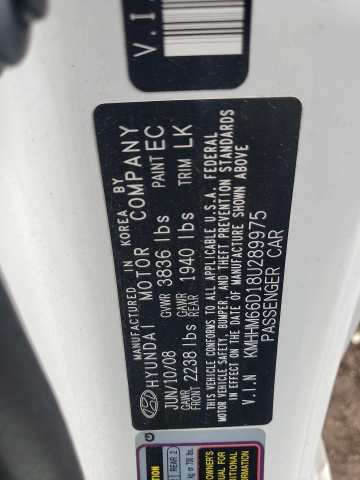 KMHHM66D18U289975 2008 Hyundai Tiburon Gs