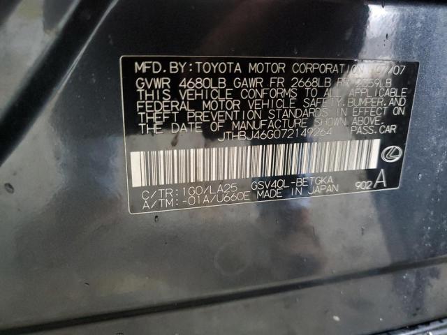 2007 Lexus Es 350 VIN: JTHBJ46G072149264 Lot: 47357114