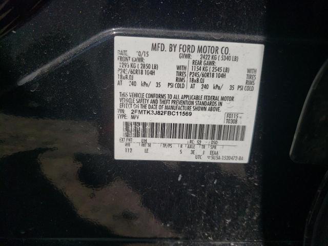 2015 Ford Edge Sel VIN: 2FMTK3J82FBC11569 Lot: 50636104