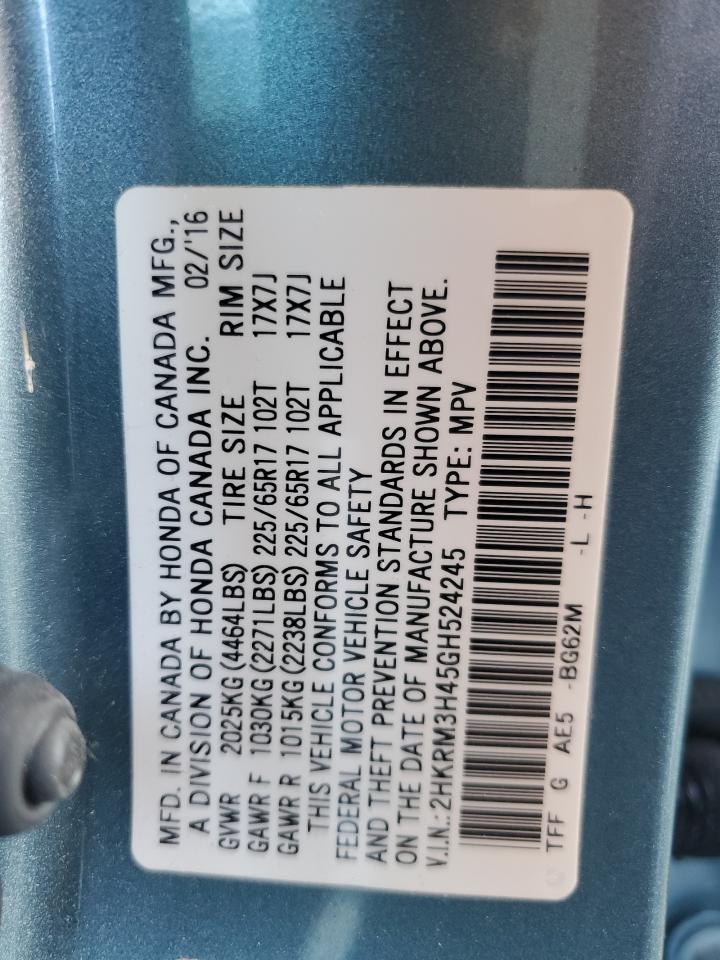 2HKRM3H45GH524245 2016 Honda Cr-V Se