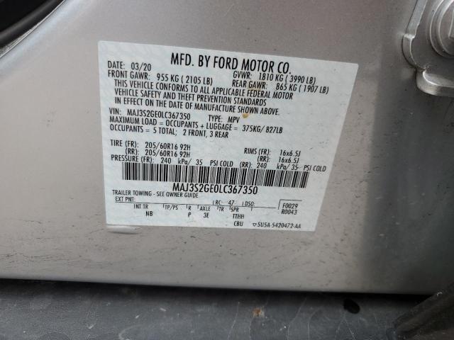 MAJ3S2GE0LC367350 2020 Ford Ecosport Se