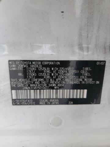 2007 Toyota Rav4 Limited VIN: JTMZK31V875010477 Lot: 52172074