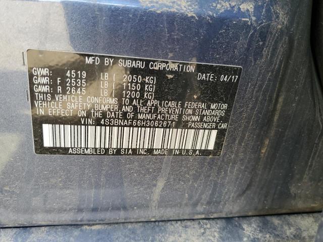 2017 SUBARU LEGACY 2.5 - 4S3BNAF66H3062671