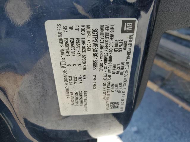 2011 GMC Sierra K1500 Sle VIN: 3GTP2VE3XBG138068 Lot: 51954124