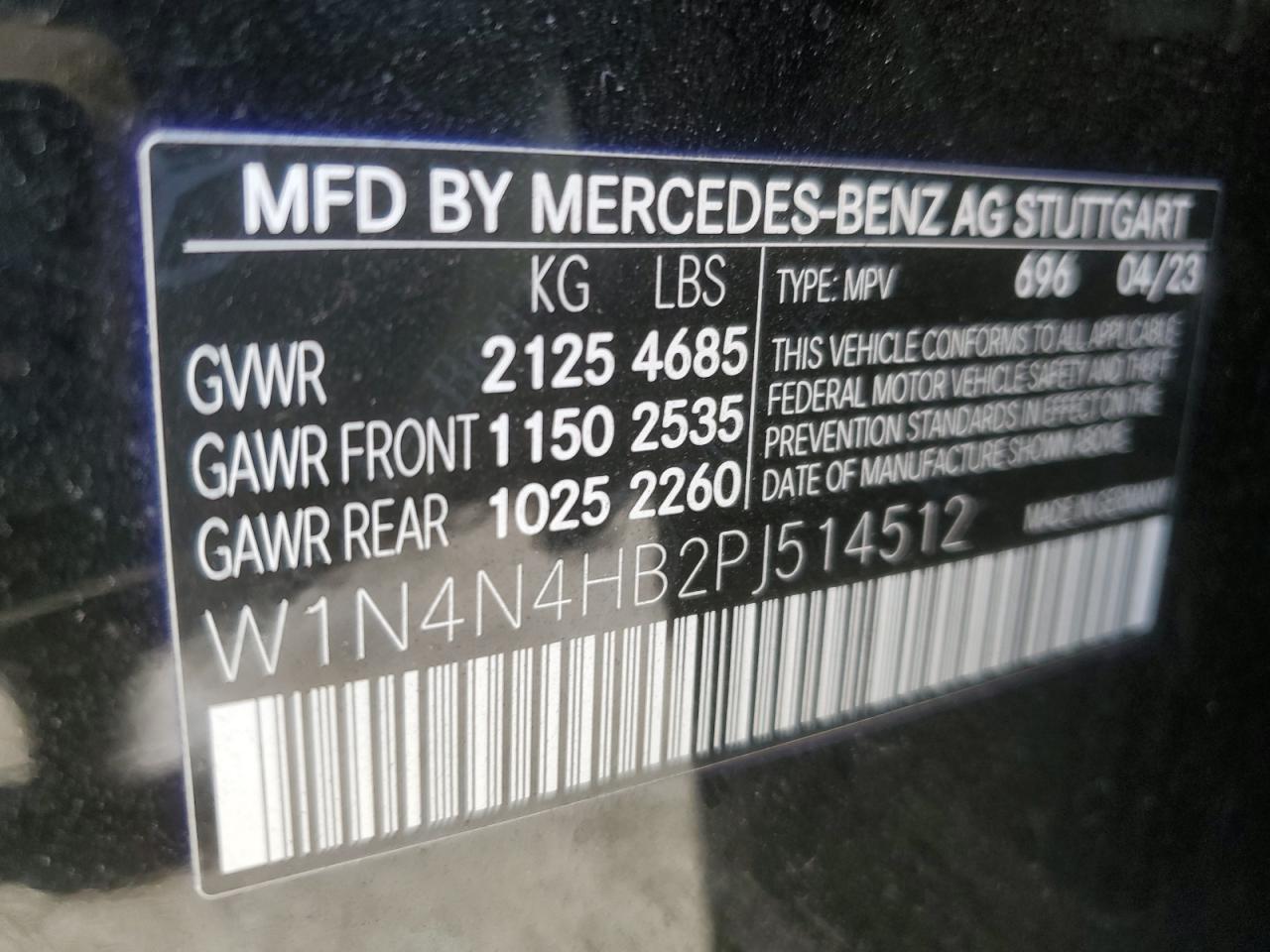 W1N4N4HB2PJ514512 2023 Mercedes-Benz Gla 250 4Matic