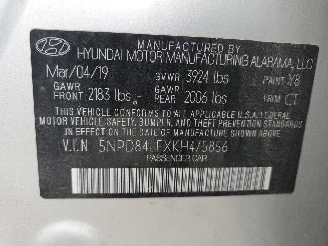 2019 HYUNDAI ELANTRA SE - 5NPD84LFXKH475856