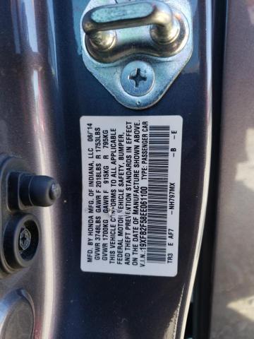 2014 Honda Civic Lx VIN: 19XFB2F58EE061100 Lot: 50834874