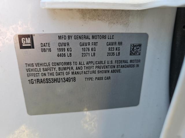 VIN 1G1RA6S53HU134918 2017 Chevrolet Volt, LT no.10