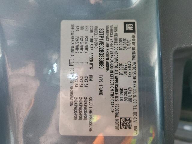 2011 GMC Sierra C1500 Sle VIN: 3GTP1VE02BG339889 Lot: 53051224