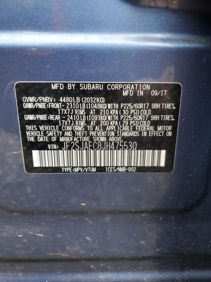 JF2SJAEC8JH475530 2018 Subaru Forester 2.5I Premium