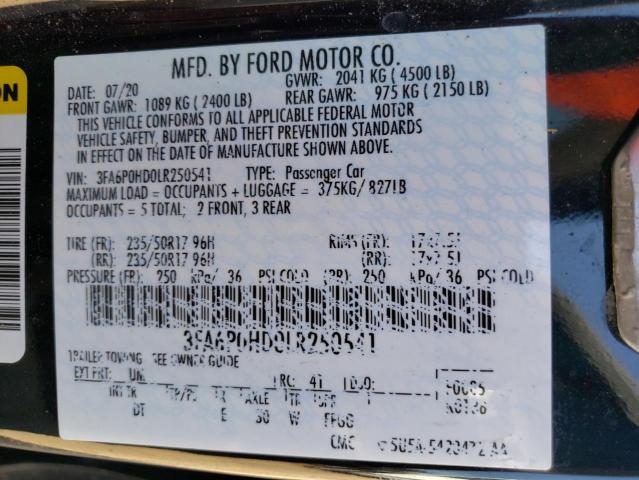 3FA6P0HD0LR250541 Ford Fusion SE 13