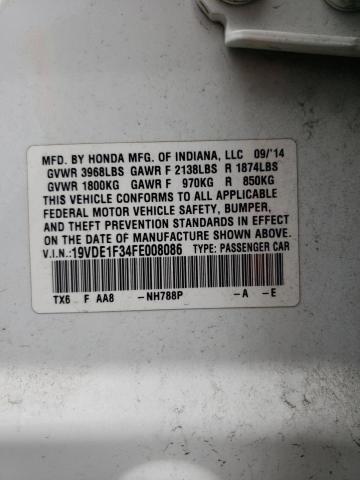 2015 ACURA ILX 20 - 19VDE1F34FE008086