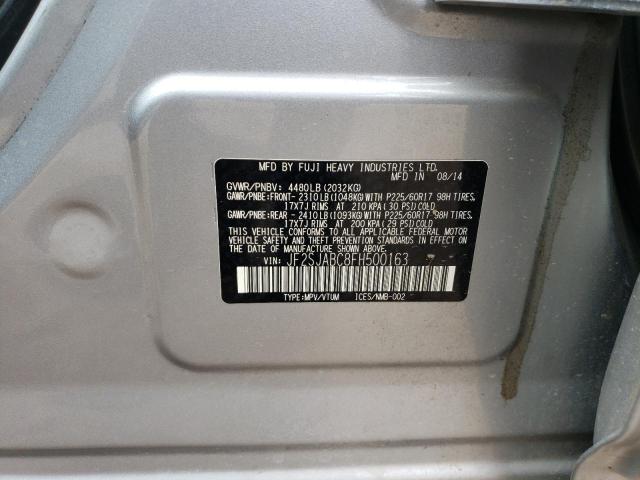 2015 SUBARU FORESTER 2 - JF2SJABC8FH500163