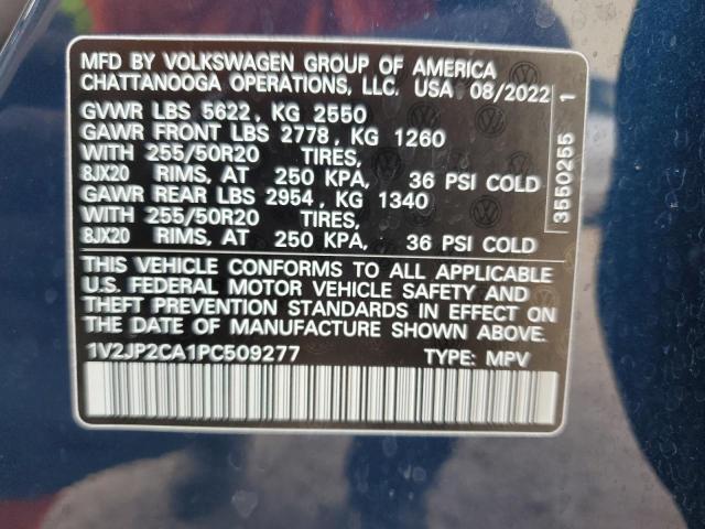 2023 Volkswagen Atlas Se VIN: 1V2JP2CA1PC509277 Lot: 51357494