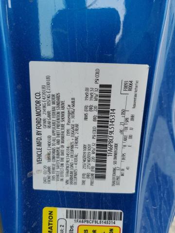 2020 Ford Mustang Gt VIN: 1FA6P8CF9L5145314 Lot: 52000154
