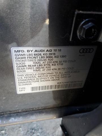 VIN WA1LHAF74KD015462 2019 Audi Q7, Premium Plus no.14