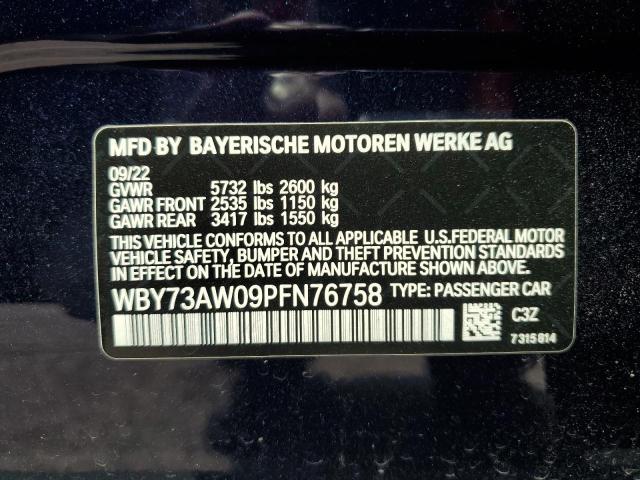 2023 BMW I4 Edrive40 VIN: WBY73AW09PFN76758 Lot: 48096254