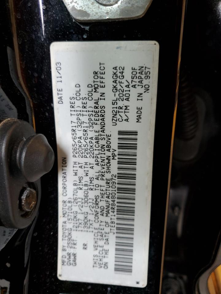 JTEBT14R848010972 2004 Toyota 4Runner Sr5