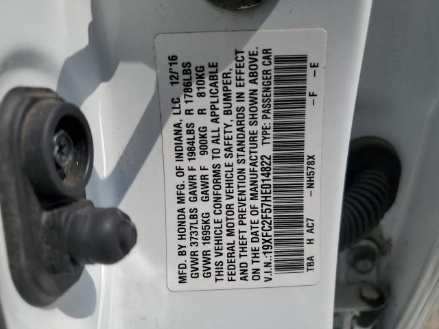 2017 HONDA CIVIC LX - 19XFC2F57HE014822