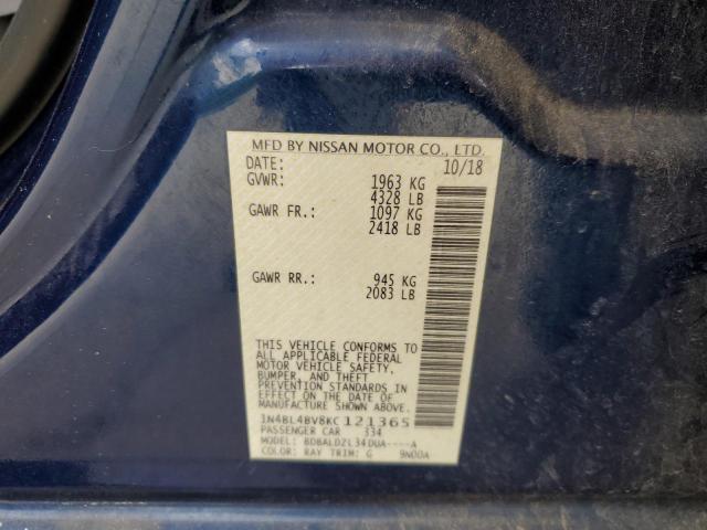 2019 NISSAN ALTIMA S - 1N4BL4BV8KC121365