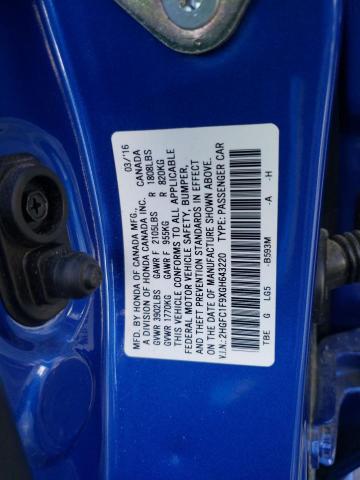 2016 HONDA CIVIC TOUR - 2HGFC1F9XGH643220
