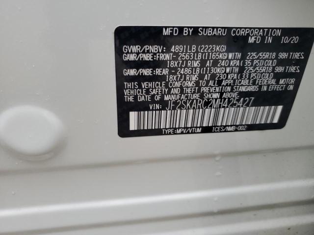 2021 SUBARU FORESTER S - JF2SKARC2MH425427