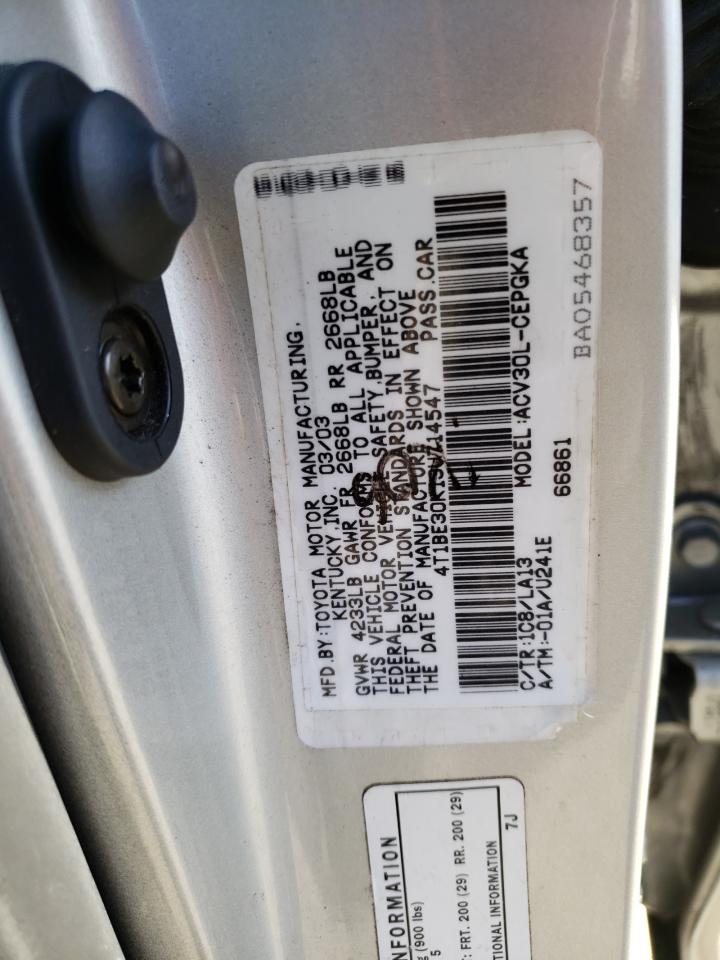 4T1BE30K13U714547 2003 Toyota Camry Le