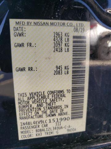 2020 NISSAN ALTIMA SL - 1N4BL4EV9LC151990