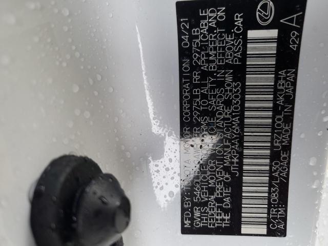 2021 LEXUS LC 500 JTHKPAAY6MA103033