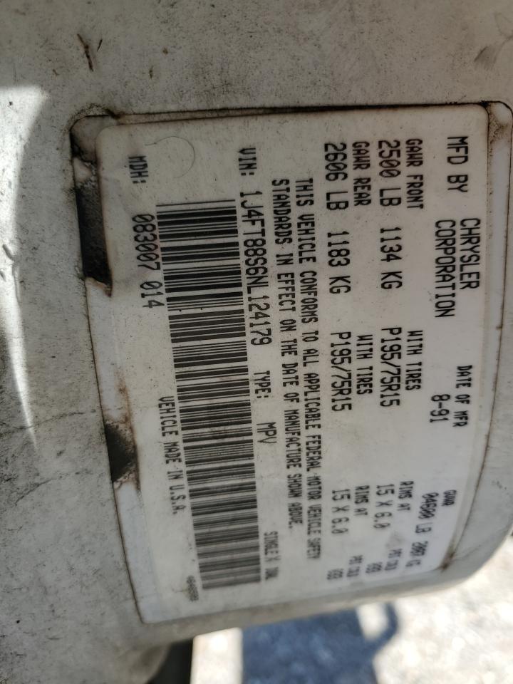 1J4FT88S6NL124179 1992 Jeep Cherokee Sport