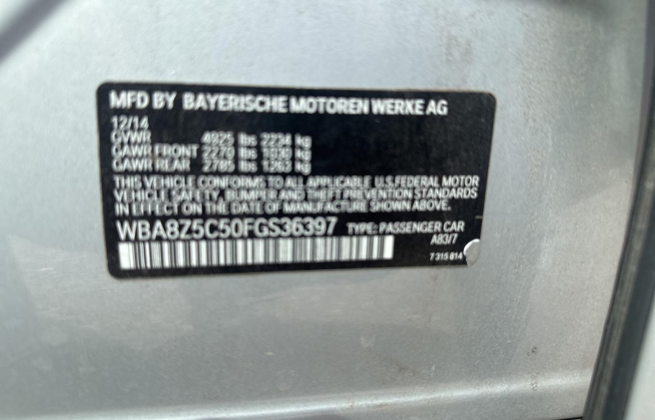 WBA8Z5C50FGS36397 2015 BMW 328 Xigt Sulev