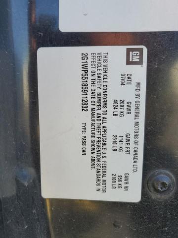 2005 Chevrolet Impala Ss VIN: 2G1WP551859112832 Lot: 50733754