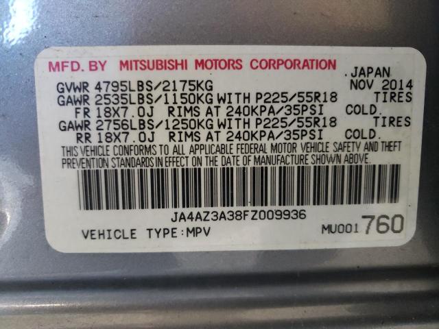 2015 Mitsubishi Outlander Se VIN: JA4AZ3A38FZ009936 Lot: 50273304