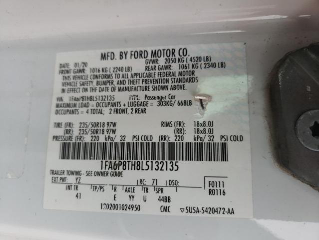 2020 FORD MUSTANG - 1FA6P8TH8L5132135